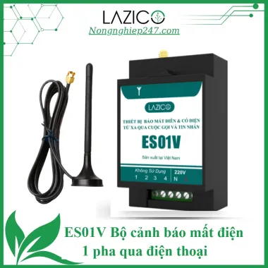 ES01V – Bộ cảnh báo mất điện 1 pha 220V qua cuộc gọi và tin nhắn SIM