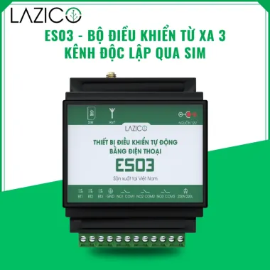 ES03 – Bộ điều khiển 3 đầu ra qua SIM, bật tắt bằng SMS, cuộc gọi