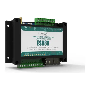 ES08V – Bộ điều khiển 1 bơm chia 8 van qua cuộc gọi và SMS, không cần app