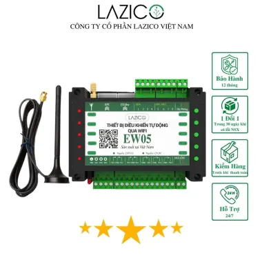 EW05 – Bộ điều khiển từ xa qua WiFi, giám sát nhiệt độ, độ ẩm, xử lý sự cố, 5 đầu ra mở rộng đến 37