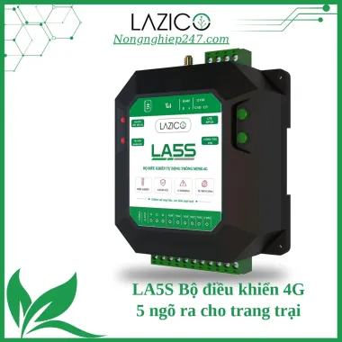 LA5S - Bộ điều khiển 4G 5 ngõ ra, giám sát và cảnh báo qua SIM