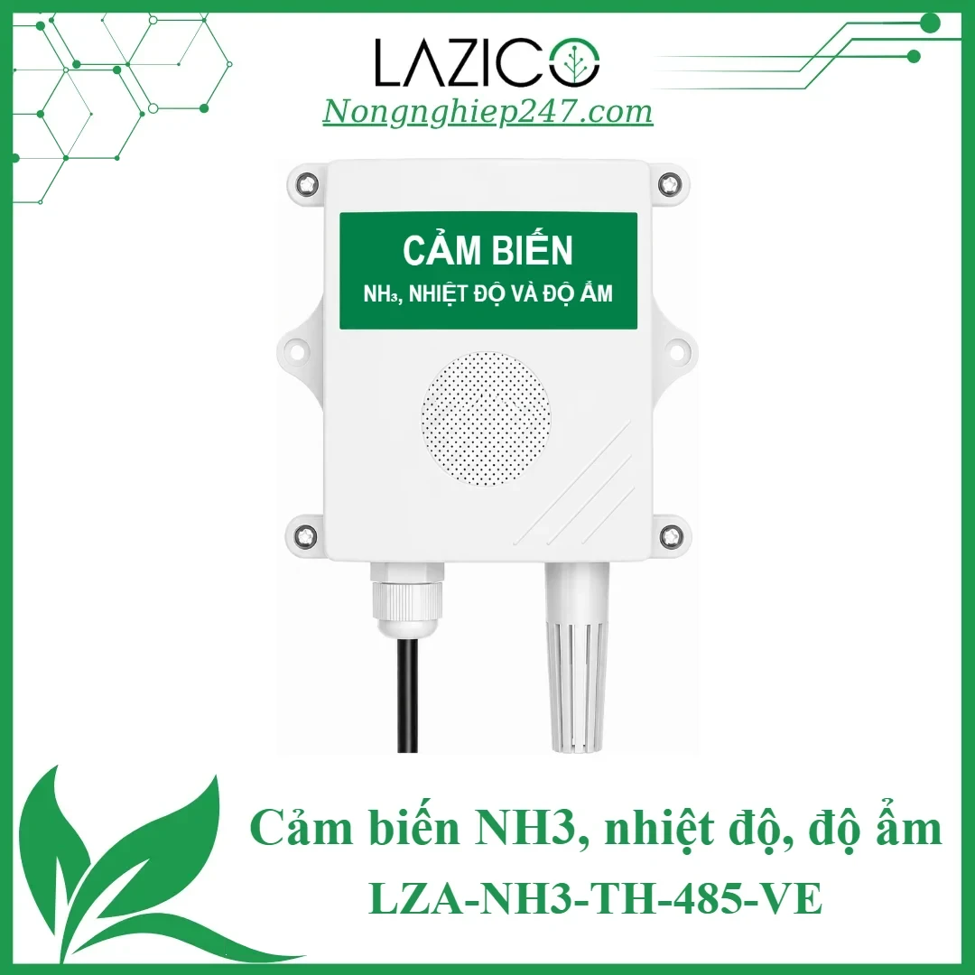 LZA-NH3-TH-485-VE – Cảm biến khí NH3, nhiệt độ, độ ẩm chuồng trại, RS485 Modbus