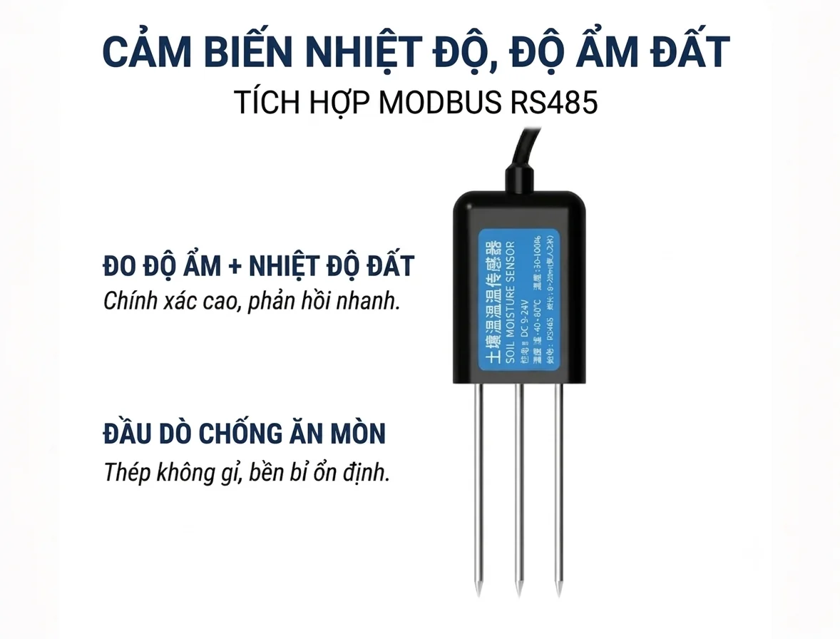 Cảm biến đo nhiệt độ, độ ẩm đất