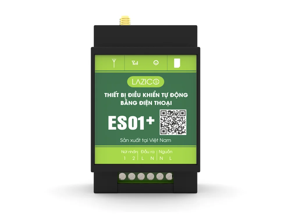 Ảnh 3D ES01+ điều khiển m&aacute;y bơm 220V bằng điện thoại qua SIM