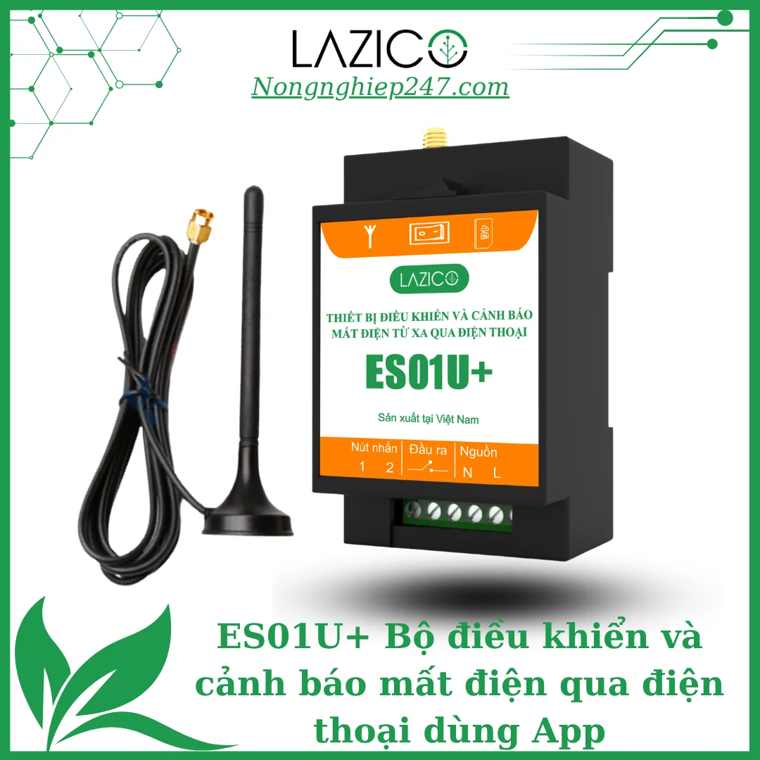 ES01U+ – Bộ điều khiển từ xa, báo mất điện, dùng app điện thoại