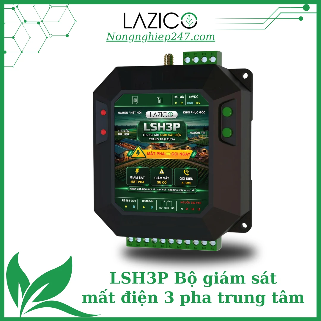 LSH3P – Bộ giám sát điện 3 pha trang trại từ xa