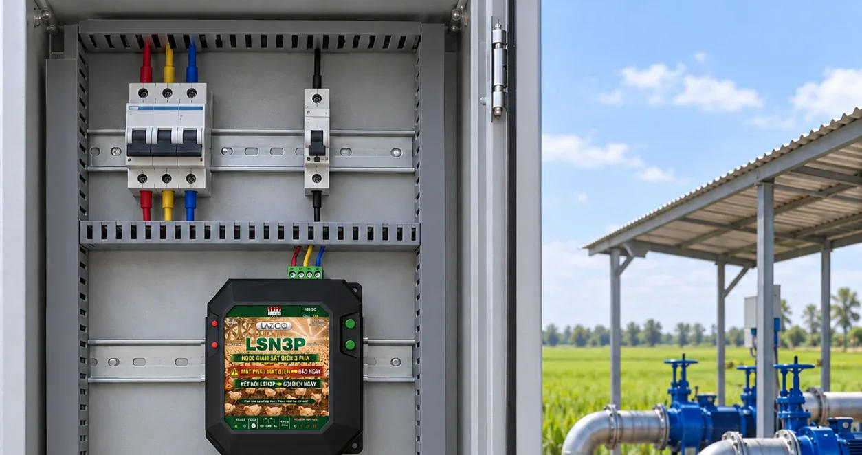 LSN3P giám sát mất pha tủ điện trạm bơm