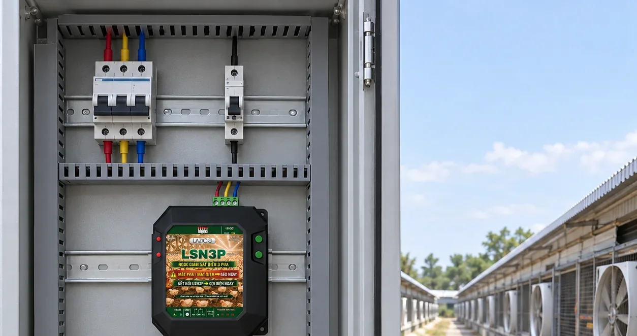 LSN3P giám sát mất pha tủ điện dãy chuồng