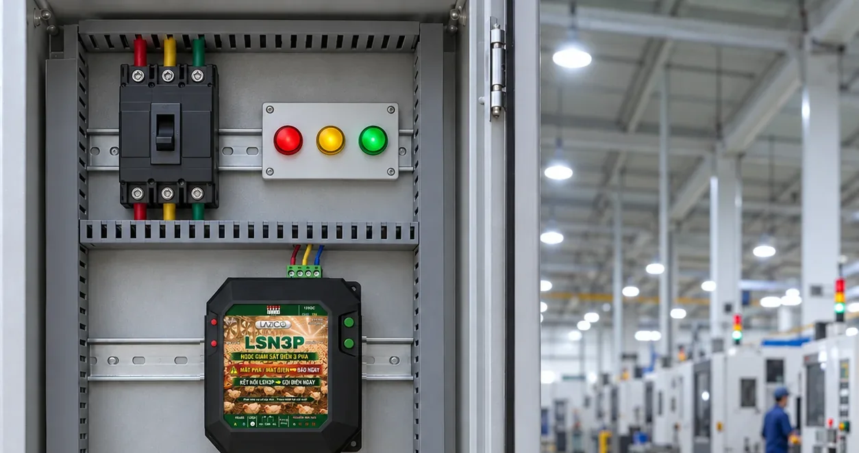 LSN3P trong tủ phân phối nhà xưởng