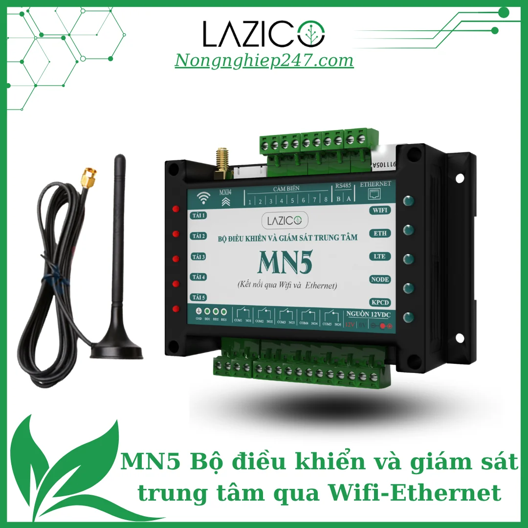 MN5 - Bộ điều khiển và giám sát trung tâm qua wifi và ethernet